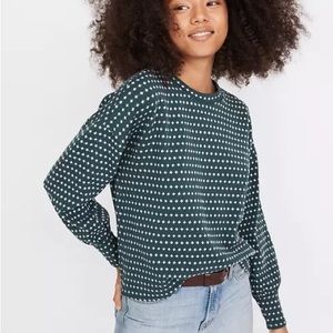 Floral Jacquard Puff Sleeve Top